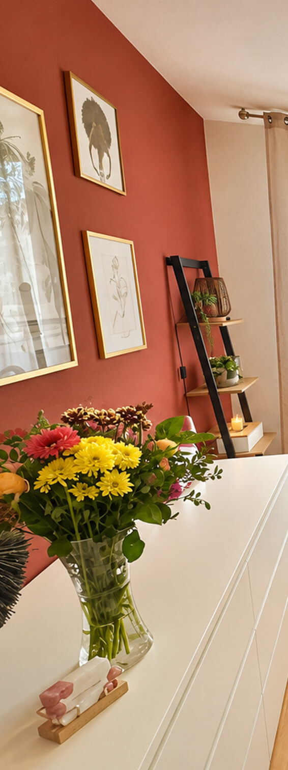Étagère et décoration végétale